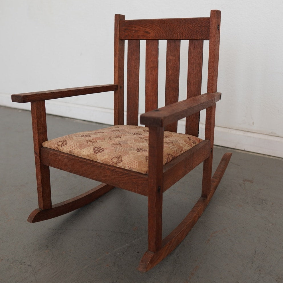 Vintage Mission-Style Children’s Rocking Chair