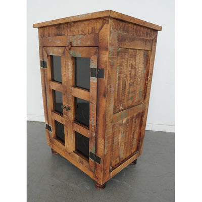 European Reclaimed Wood Wine Cabinet