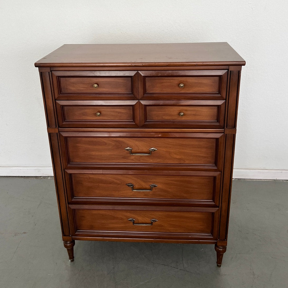 Vintage White Fine Furniture Tall Chest of Drawers