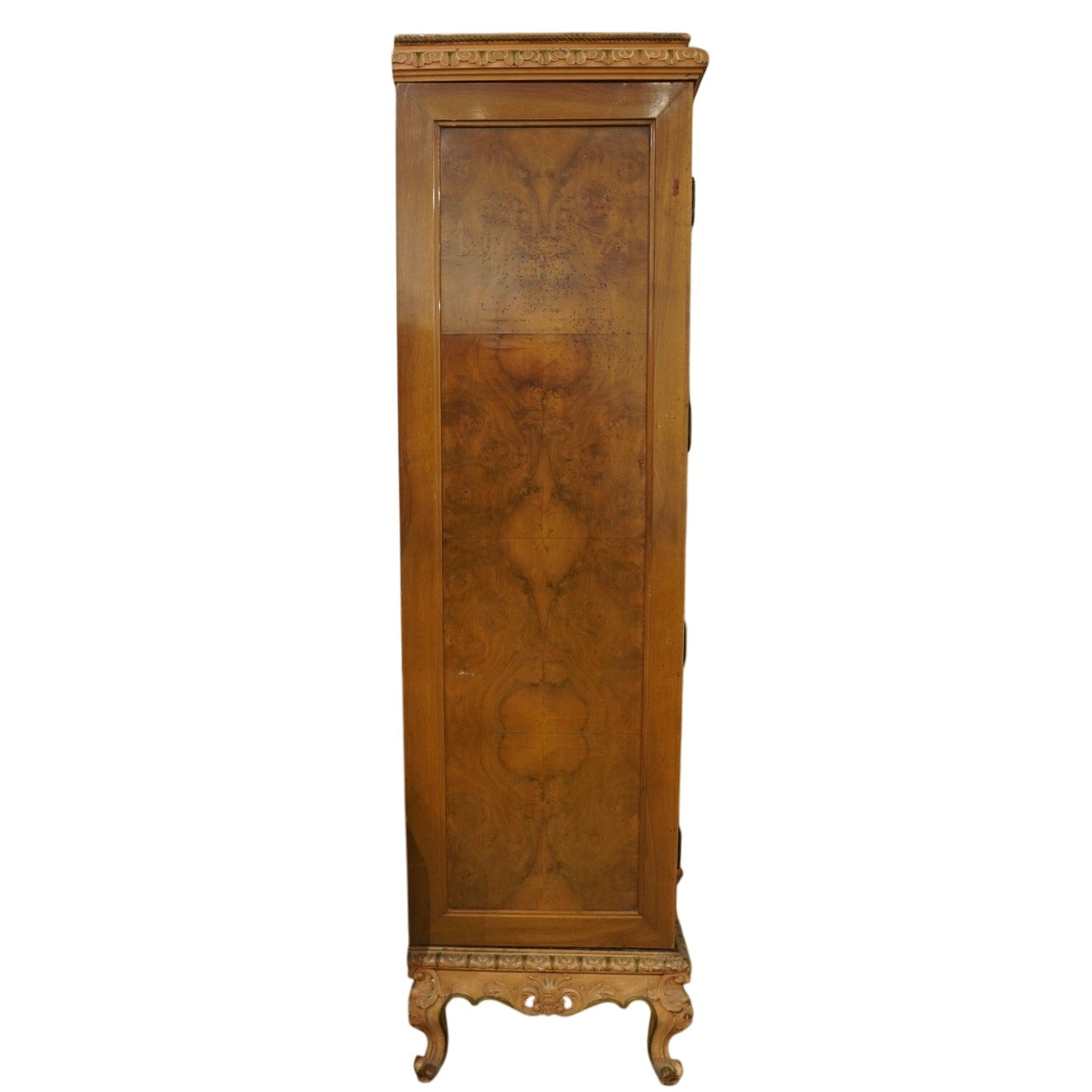 Antique French Rococo Revival Triple Wardrobe Armoire