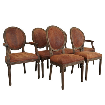 RH Vintage French Round Dining Chairs (Set of 6)
