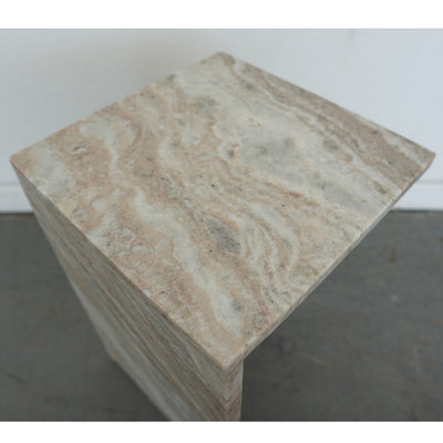 CB2 Tall Marble Side Table