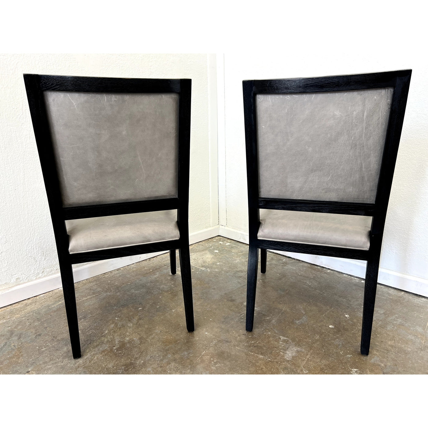 Restoration Hardware French Contemporary Leather Armchairs (Set of 2)