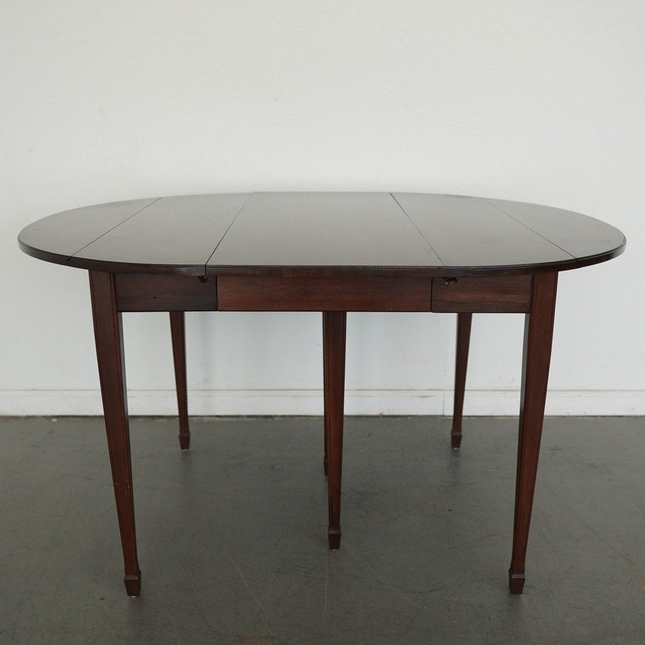 Vintage Mahogany Drop-Leaf Dining Table