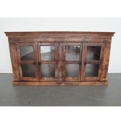 European Hand-Carved Reclaimed Wood Sideboard
