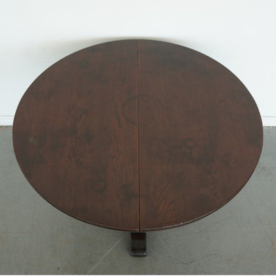 Vintage Jaycee English Oak Extendable Pedestal Dining Table