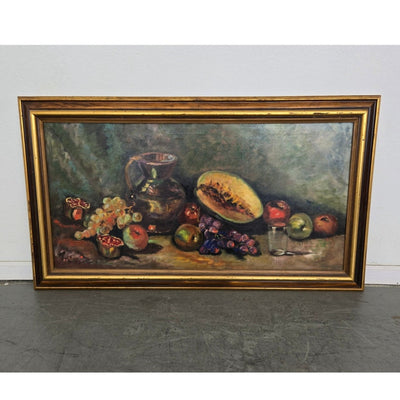 Framed Fruit Still Life Painting