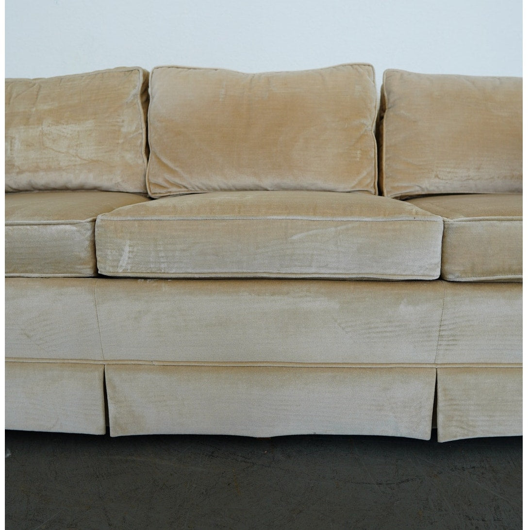 Vintage Drexel Heritage Skirted Velvet Sofa