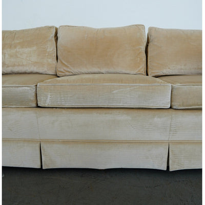 Vintage Drexel Heritage Skirted Velvet Sofa