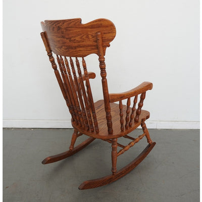 Vintage Carved Oak Rocking Chair