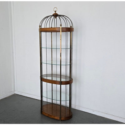 Vintage Birdcage-Style Curio Cabinet