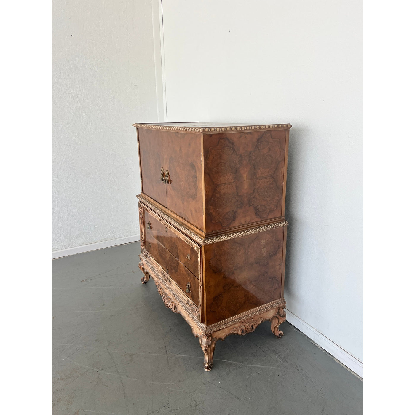 Antique French Rococo Revival Tallboy Chest
