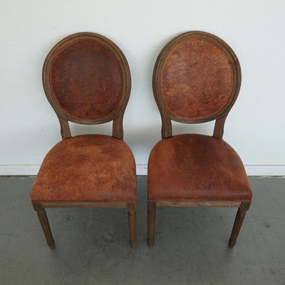 RH Vintage French Round Dining Chairs (Set of 6)