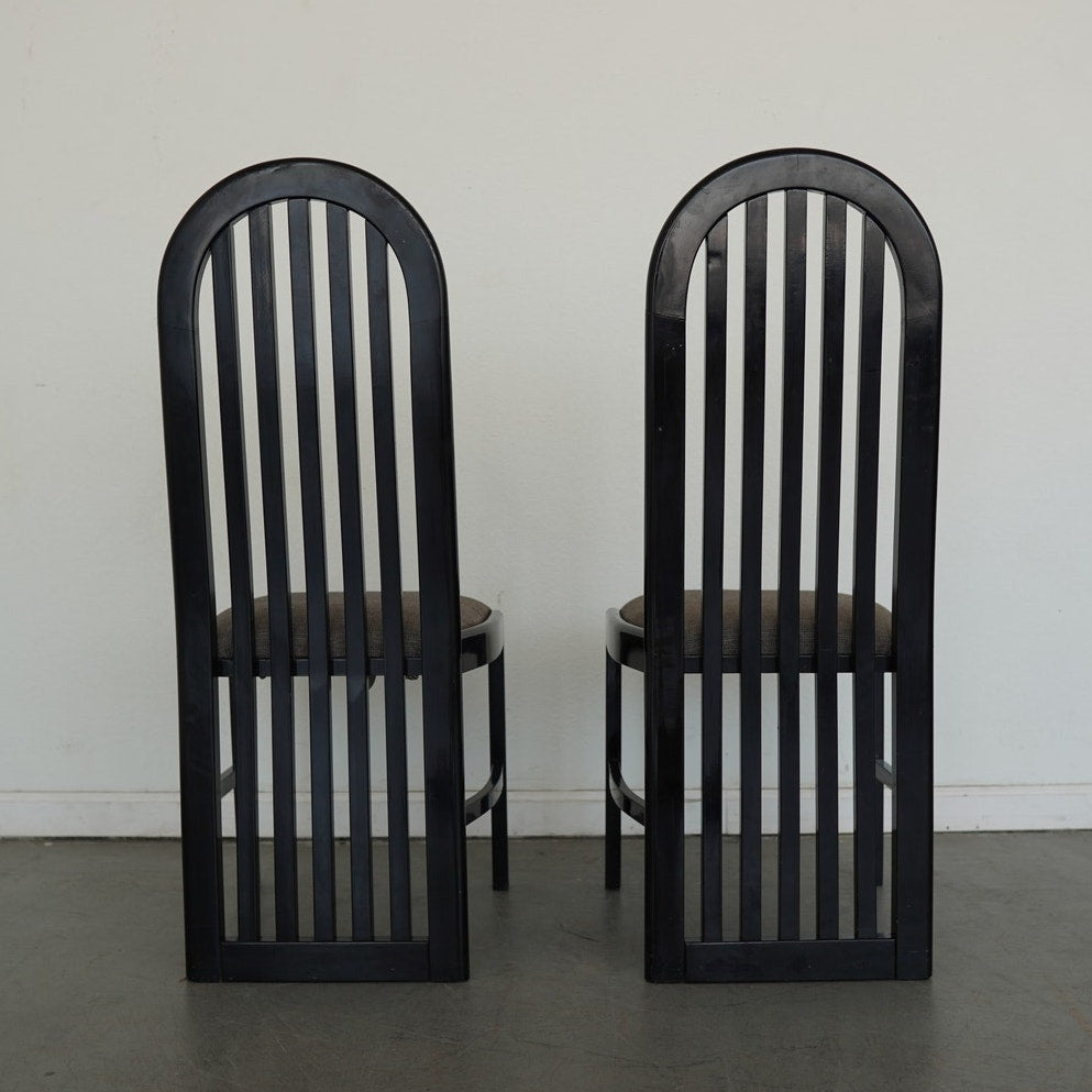 Vintage Pallavisini Italian Modern High-Back Dining Chairs (Set of 4)