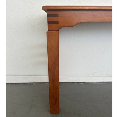Mixed Wood Console Table with Inlay Top