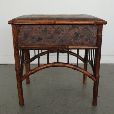 Antique Bamboo Sewing Table