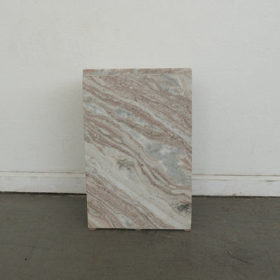 CB2 Tall Marble Side Table