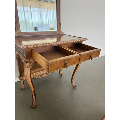 Antique French Rococo Revival Vanity with Mirror