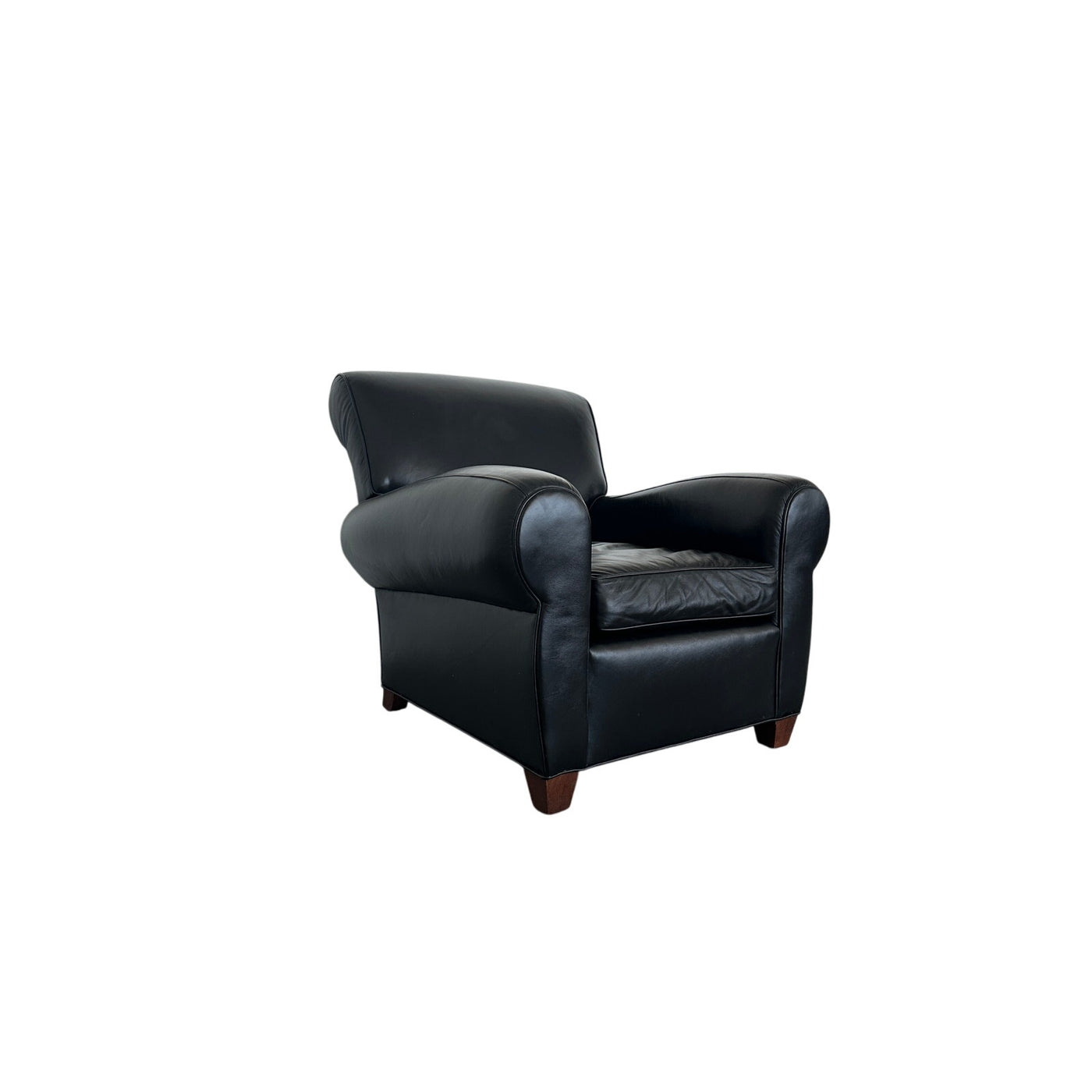 Pottery Barn Manhattan Roll Arm Leather Chair