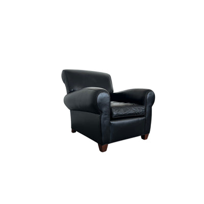Pottery Barn Manhattan Roll Arm Leather Chair