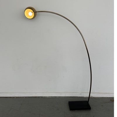 Vintage Mid-Century Brass Arc Floor Lamp