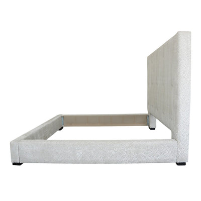Textured Velvet Upholstered King Bed