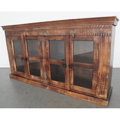 European Hand-Carved Reclaimed Wood Sideboard
