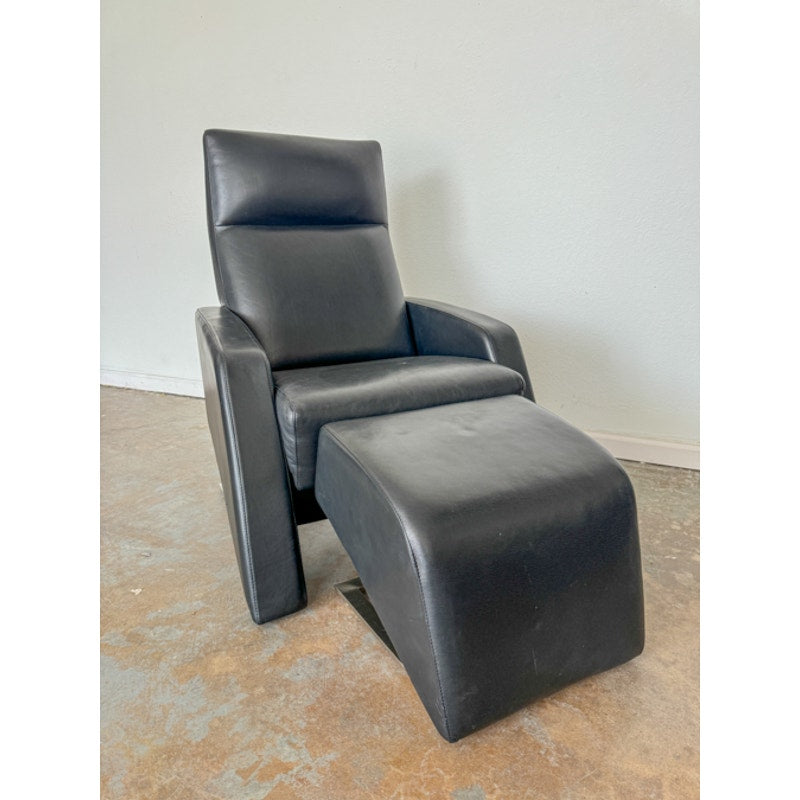 Robb & Stucky Modern Recliner and Ottoman