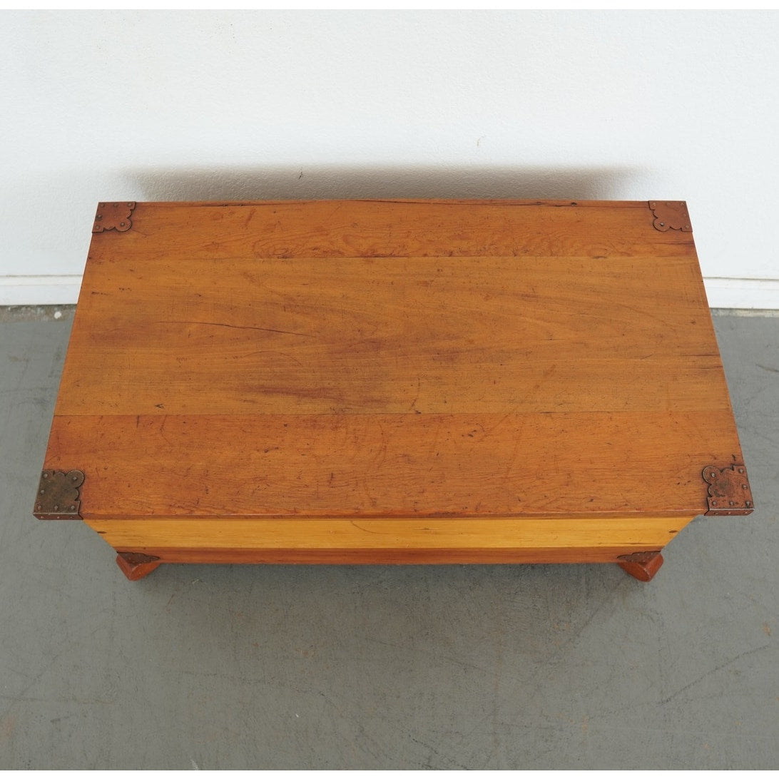 Vintage Rustic Pine Blanket Chest