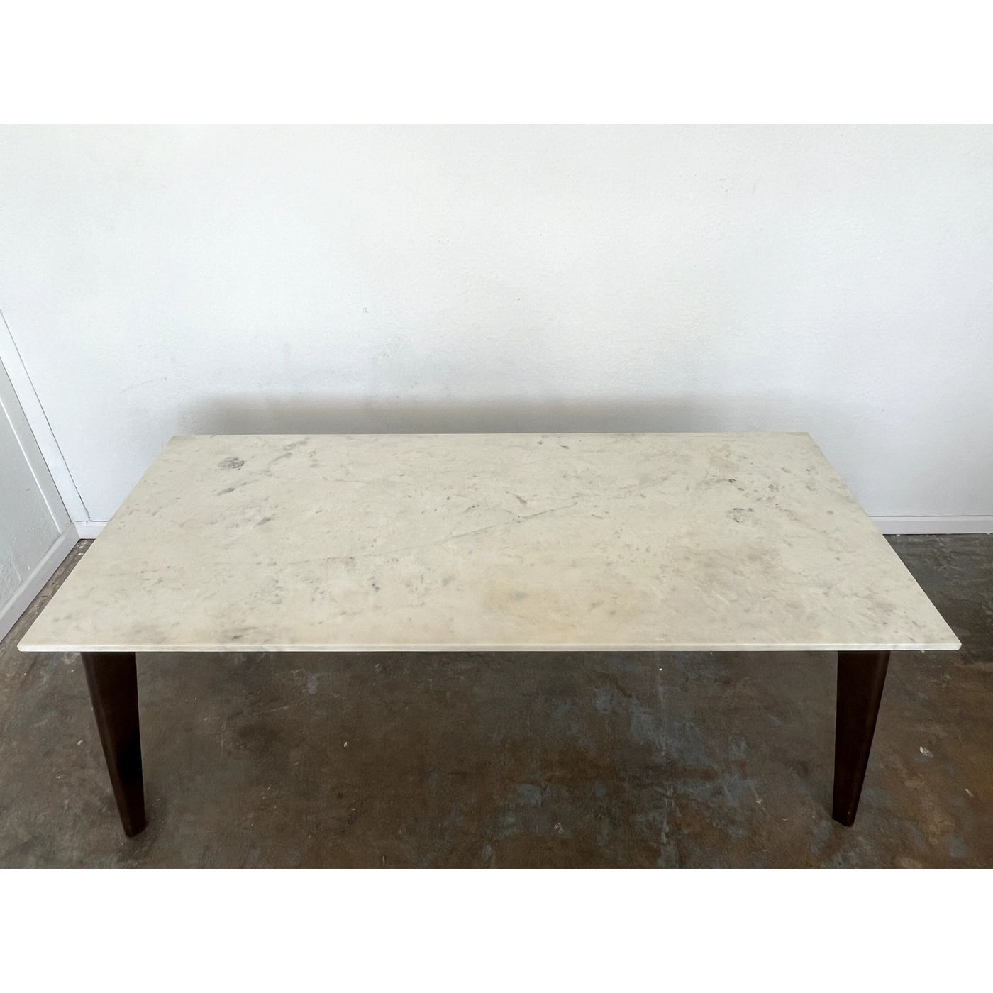 CB2 Harper White Marble Dining Table