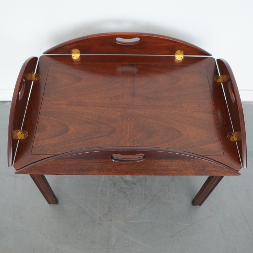 Vintage Baker Furniture Mahogany Butler’s Tray Coffee Table