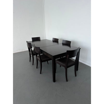 Crate & Barrel Madison Extension Dining Table Set (Set of 7)