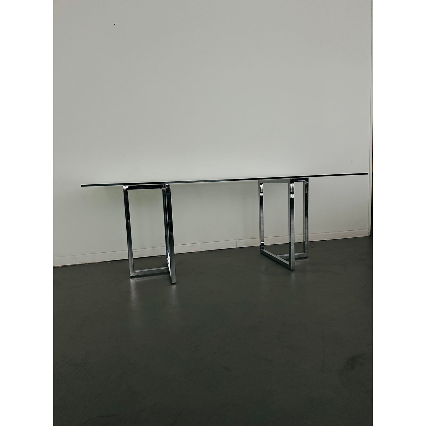 CB2 Silverado Chrome Rectangular Dining Table