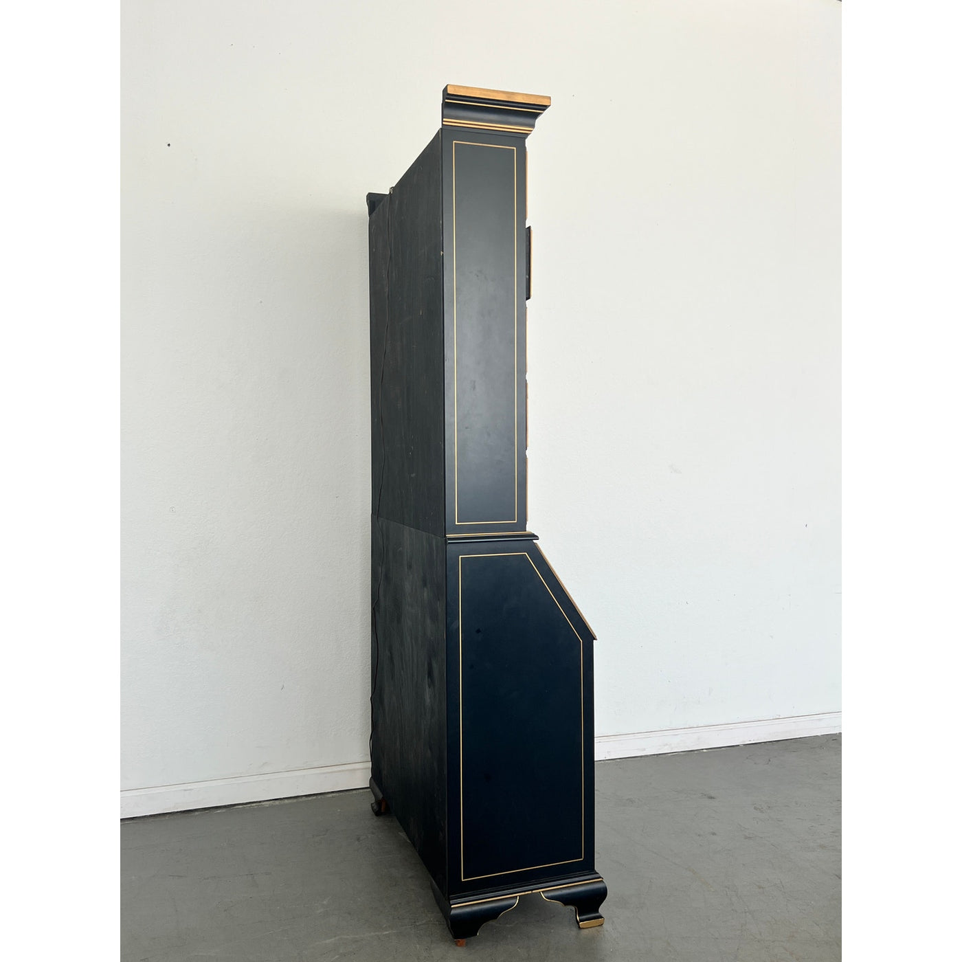 Vintage Jasper Cabinet Co. Black Lacquer Secretary Desk