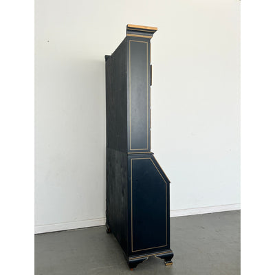 Vintage Jasper Cabinet Co. Black Lacquer Secretary Desk