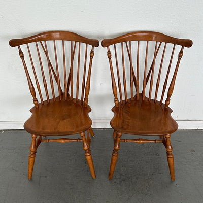 Vintage Fan Back Windsor Side Chairs (Set of 2)
