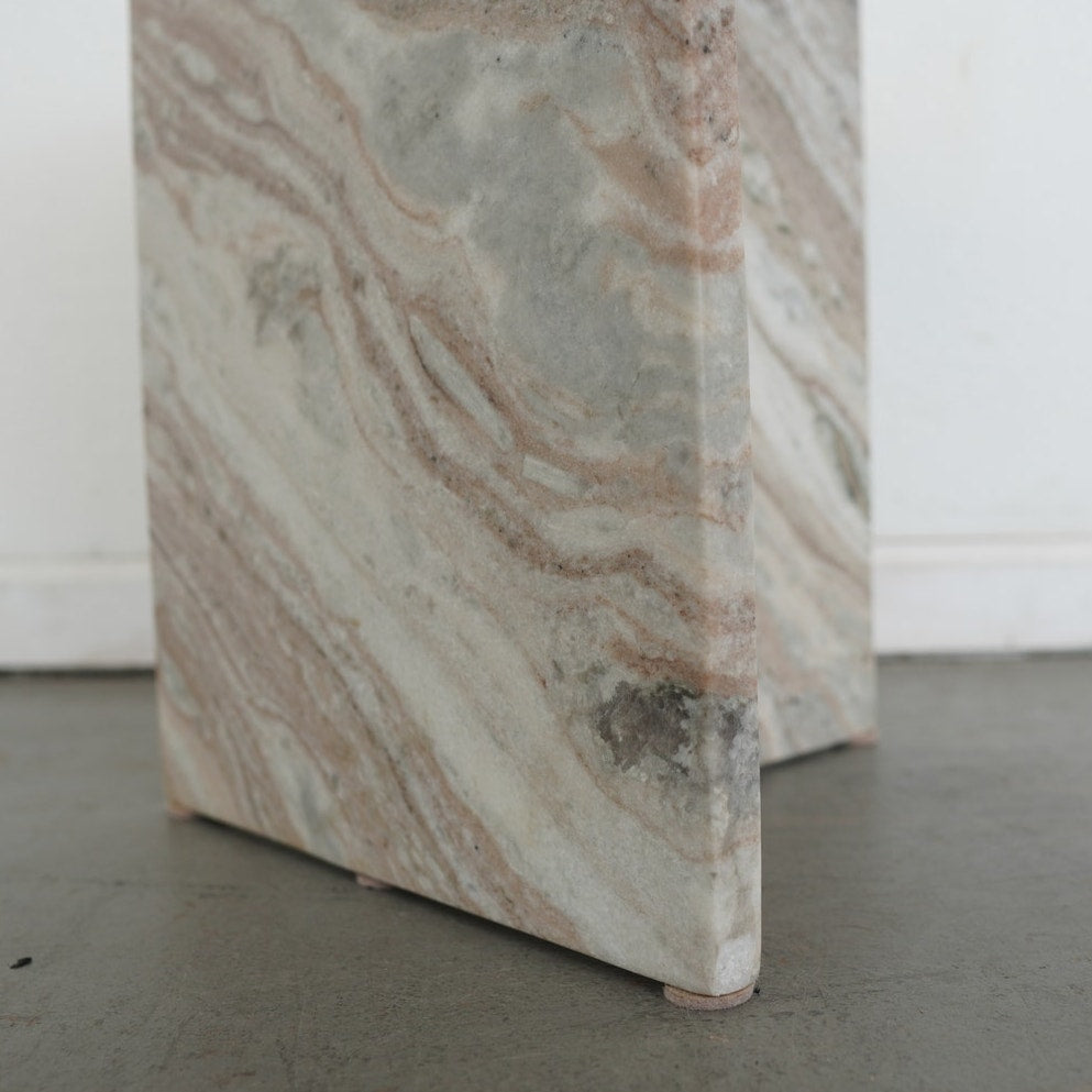 CB2 Tall Marble Side Table