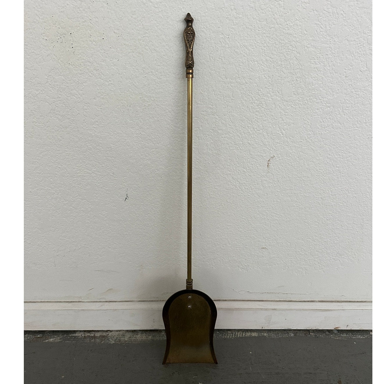 Vintage Brass Fireplace Tool Set & 4-Panel Screen (Set of 2)