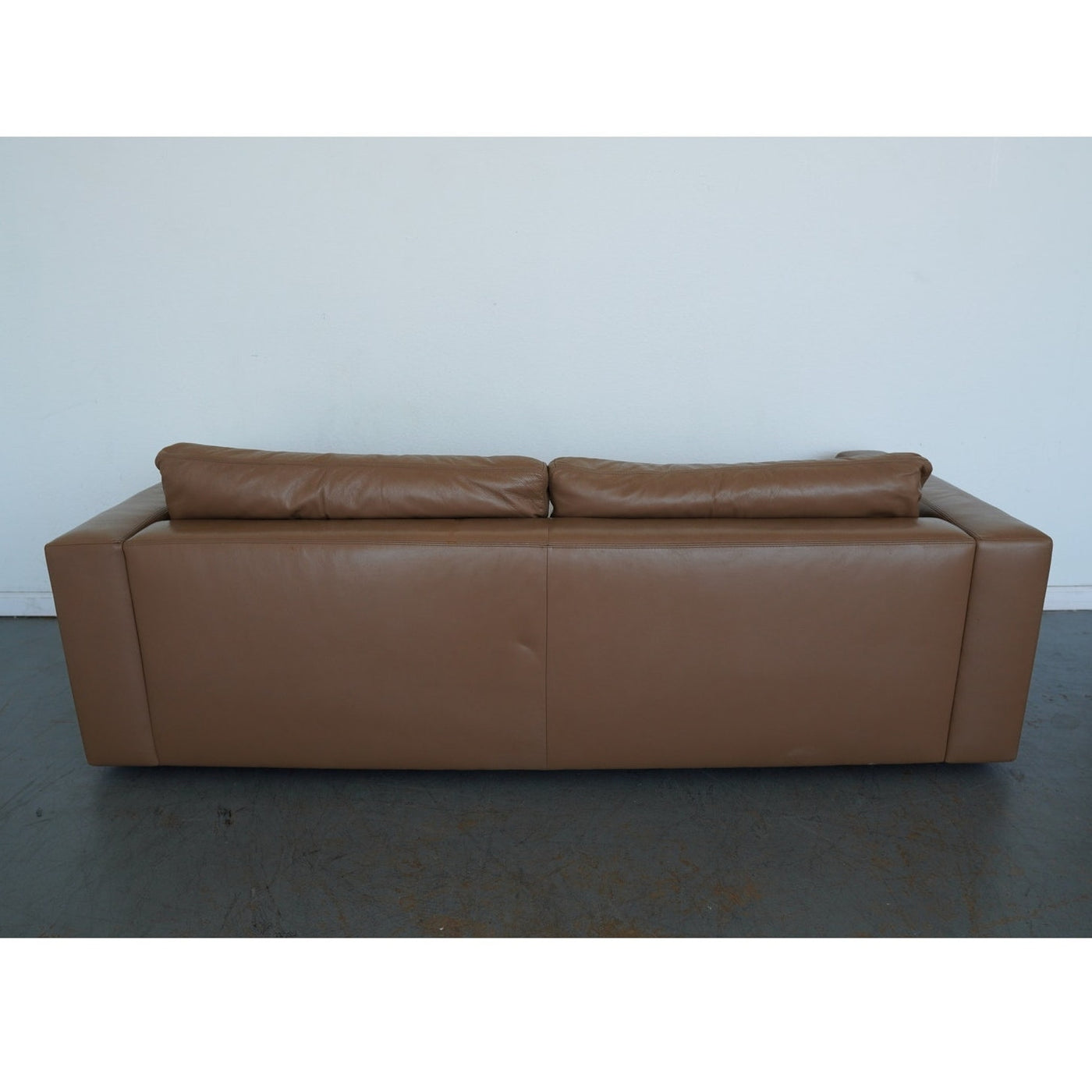 Design Within Reach Reid Leather Sofa & Ottoman