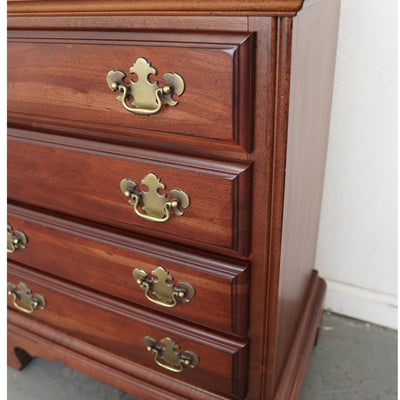 Vintage American Drew Traditional Mahogany 4-Drawer Nightstand