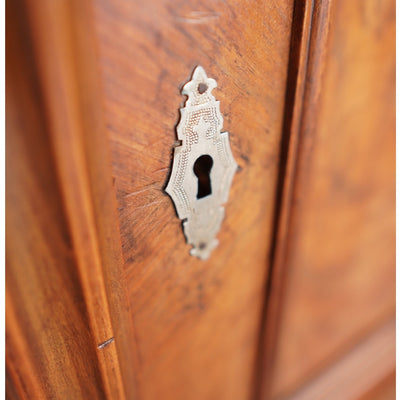 Antique Carved Walnut Bedside Cabinet