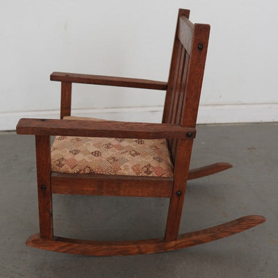 Vintage Mission-Style Children’s Rocking Chair