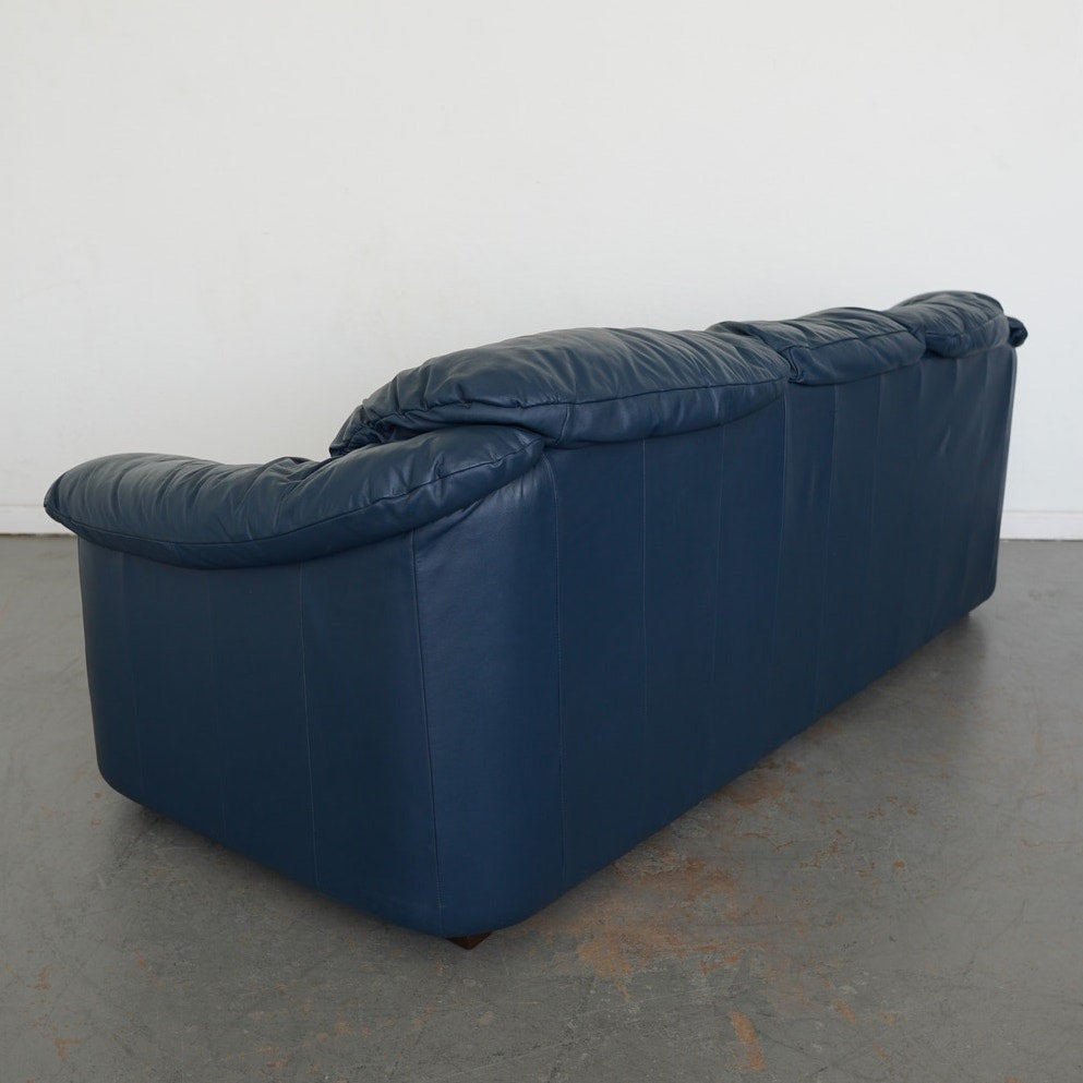 Vintage Viewpoint Leather Works Leather Sofa