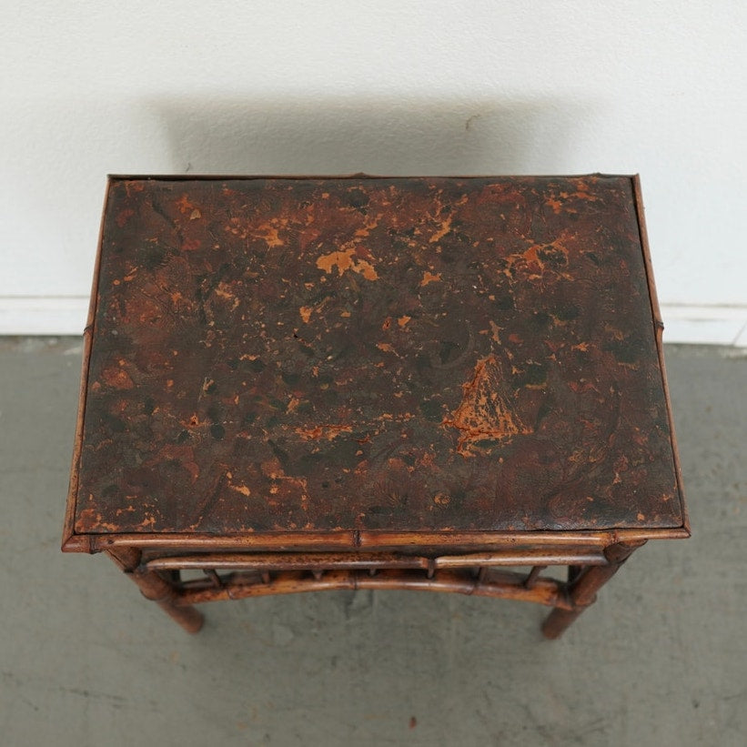Antique Bamboo Sewing Table