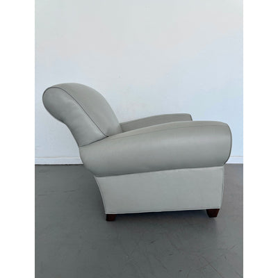 Pottery Barn Manhattan Roll Arm Leather Chair