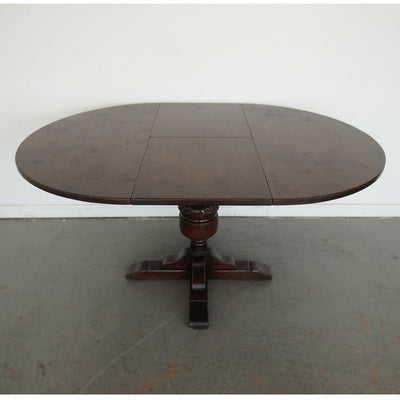Vintage Jaycee English Oak Extendable Pedestal Dining Table