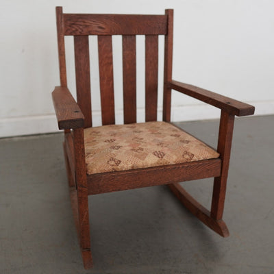 Vintage Mission-Style Children’s Rocking Chair