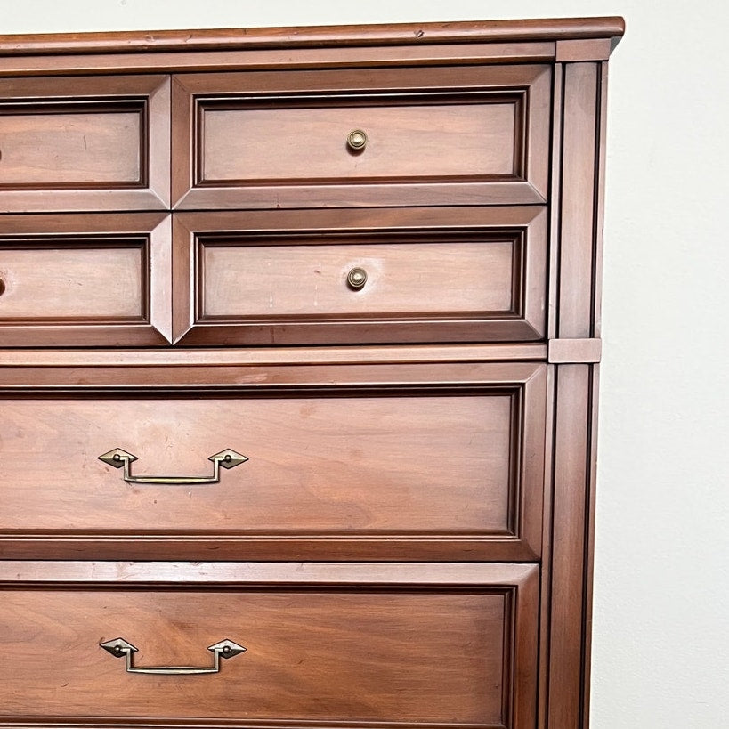 Vintage White Fine Furniture Tall Chest of Drawers