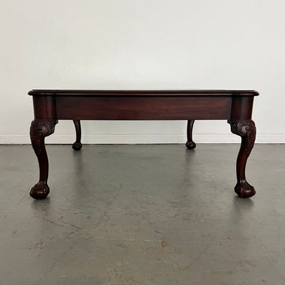 Vintage Henkel Harris Ball & Claw Carved Mahogany Coffee Table