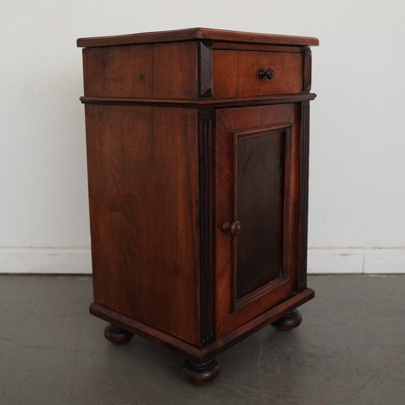 Antique Walnut Bedside Cabinet